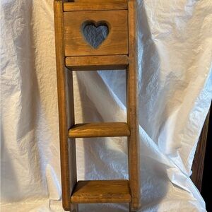 Heart Cutout Wooden Wall Shelf